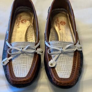 Marc Joseph Women's Loafers - White, Brown, and Navy